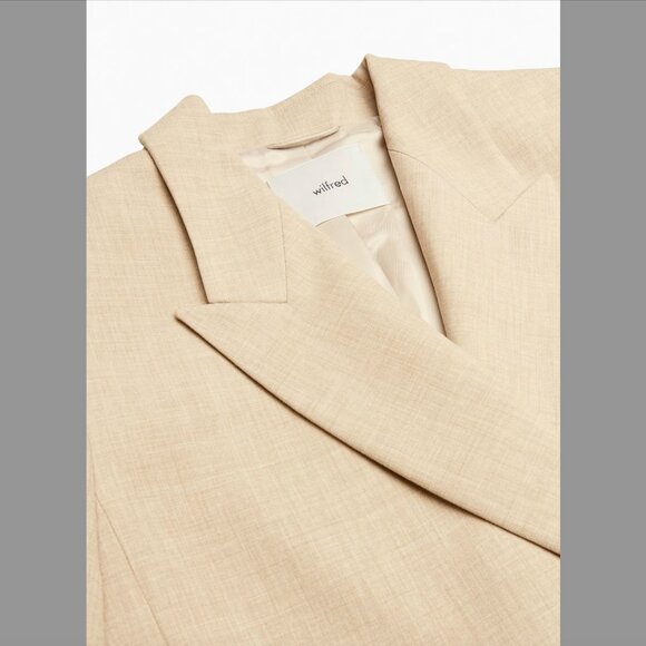 Aritzia Wilfred destiny blazer Heather oat beige Size 12 | New | Never worn - Picture 13 of 14